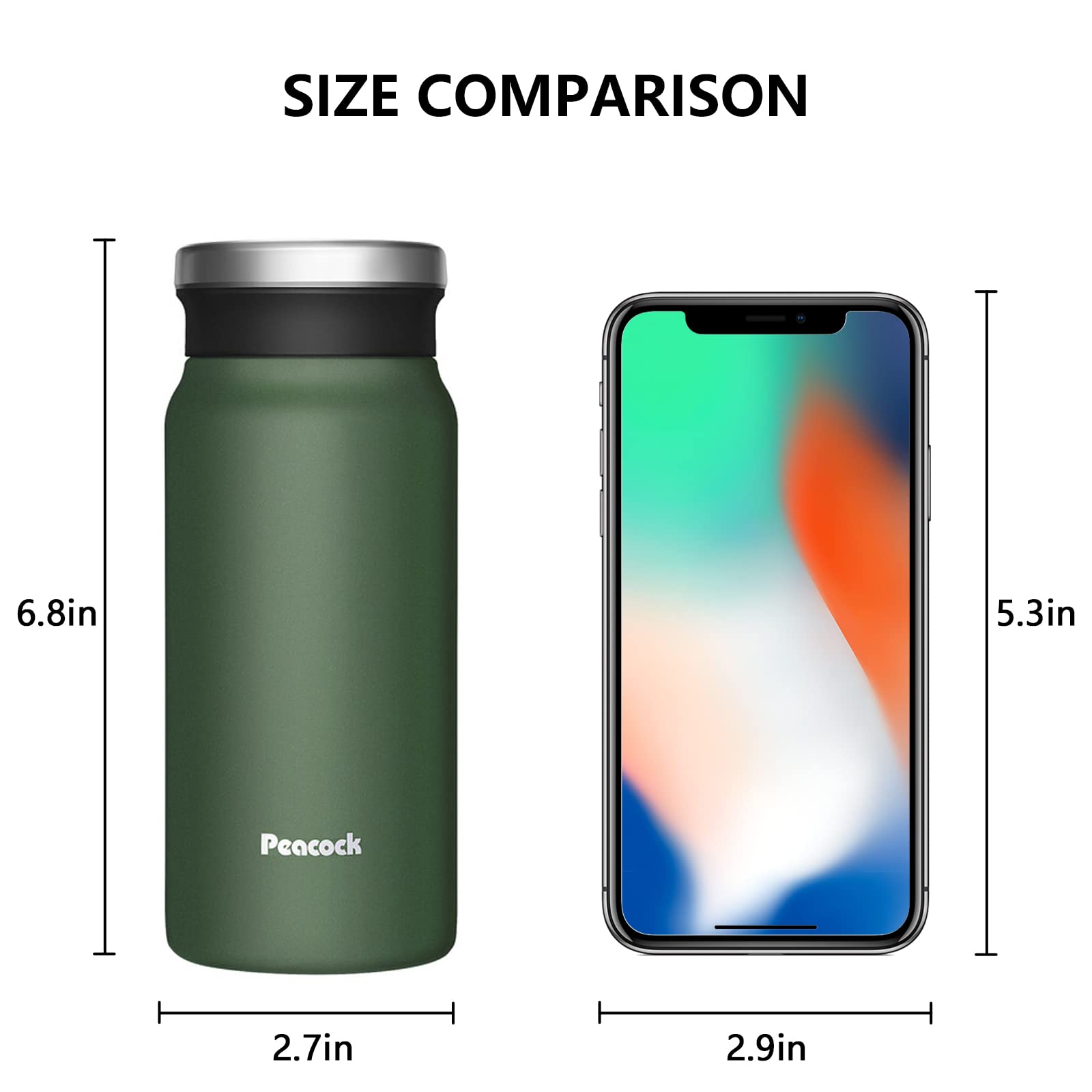 14Oz Coffee Thermos Tsuruya Travel Coffee Mug Vacuum Insulated Thermos For Hot Drinks Stainless Steel Thermos For Hot Coffee Lea